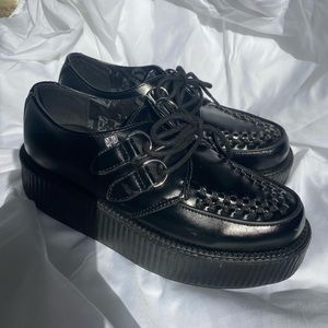TUK Black Leather Viva Creepers (worn once)